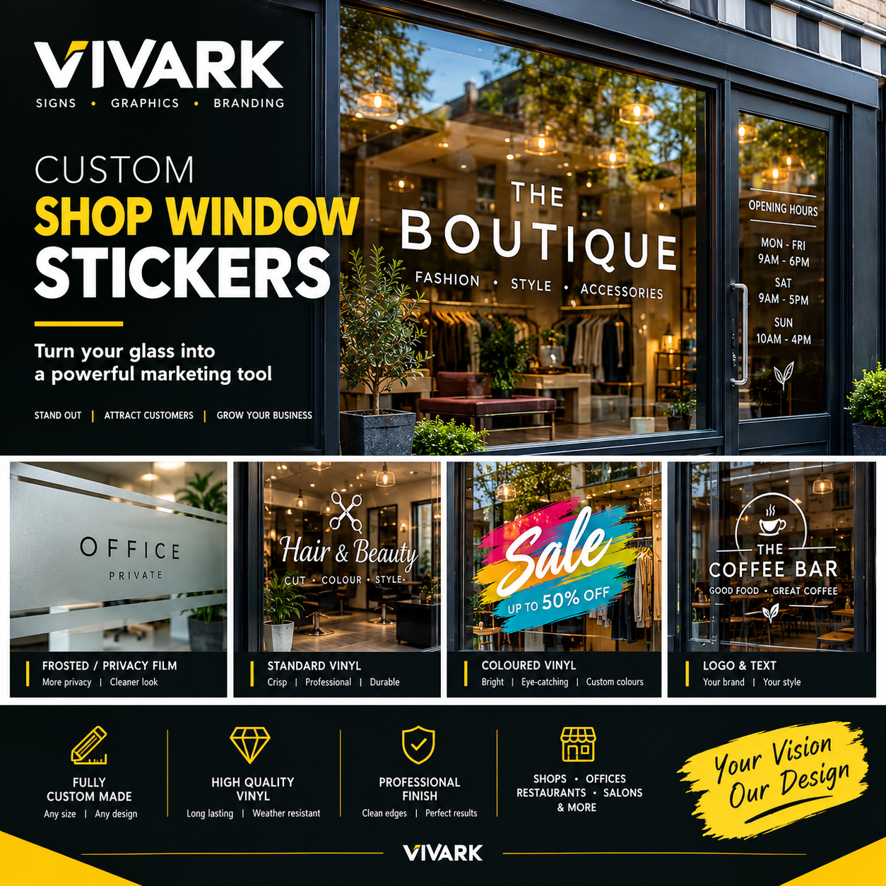 Window vinyl mockup